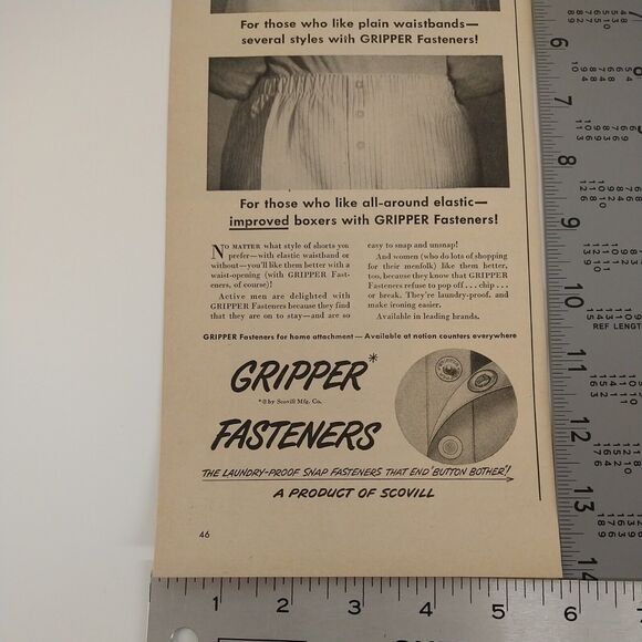 Men's‎ Fashion Underwear - Vtg 1950 Orig Retro PRINT AD - Gay Interest Ephemera - Picture 6 of 7